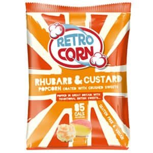 Bag of rhubarb custard popcorn