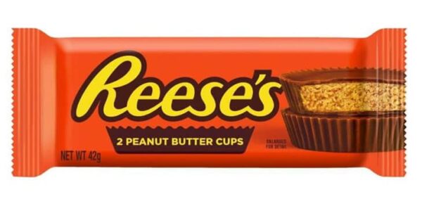 image of a twin pack of Reese's milk chocolate peanut butter cups