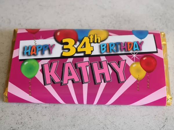 Candy Collections Happy Birthday Personalised Chocolate Bar