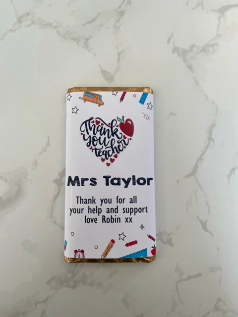 Candy Collections Personalised Teacher Chocolate Bar